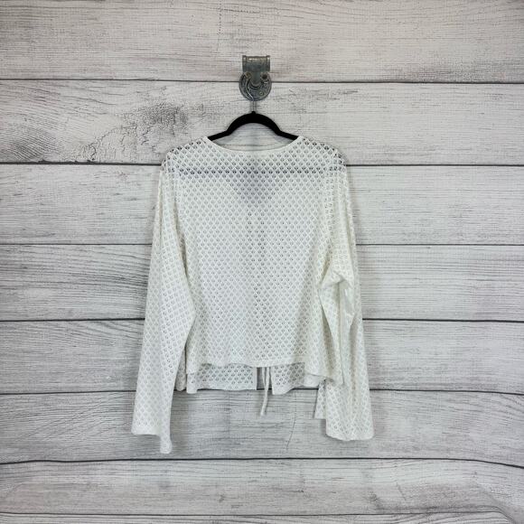 Torrid White Crochet Blouse Festi - Picture 6 of 7